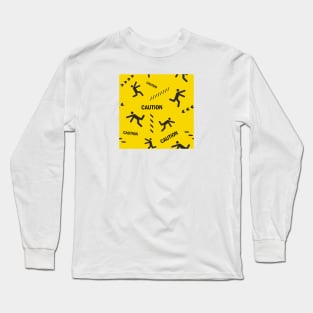 Funny caution print Long Sleeve T-Shirt